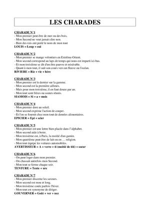 LES CHARADES