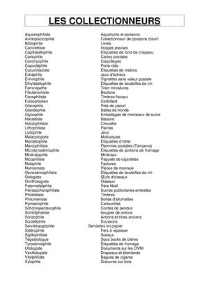 LES COLLECTIONNEURS