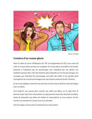 Créer un roman-photo