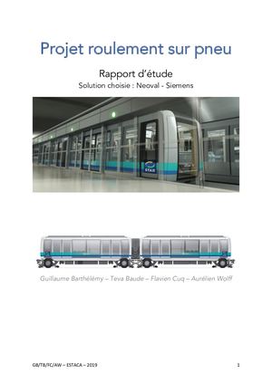 Étude de performance - roulement sur pneu - M18