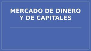 Mercado De Capitales Y De Dinero