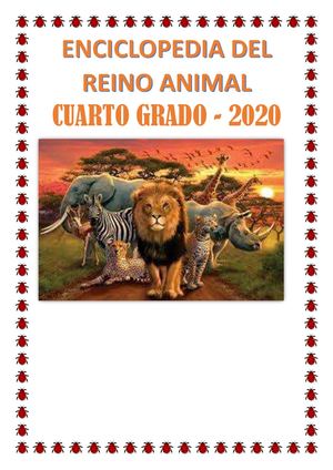 Cuarto Grado Enciclopedia De Animales 2020