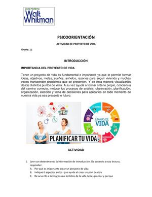 Actividad De Proyecto De Vida 11