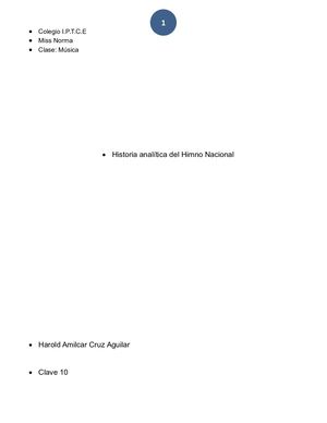 Tarea Historia Del Himno Nacional