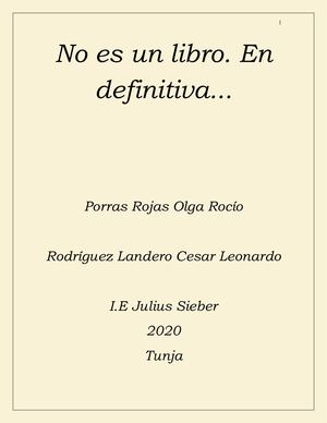 No Es Un Libro. En Definitiva...