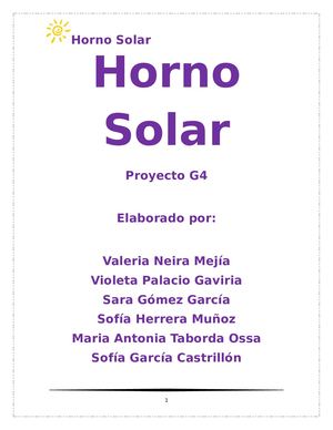 Proyecto Horno Solar