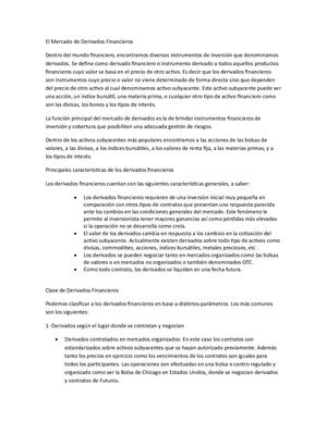 El Mercado De Derivados Financieros (1)