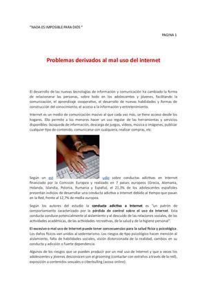 Mal Uso Del Internet