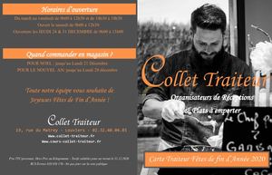 Carte Traiteur Noel Jour de l'An 2020