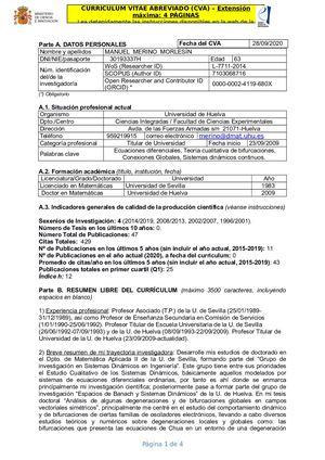 Curriculum Vitae M Merino