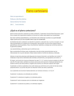 Plano Carteciano
