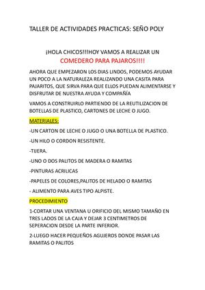 Taller De Actividades Practicas Comedero Para Aves (1)