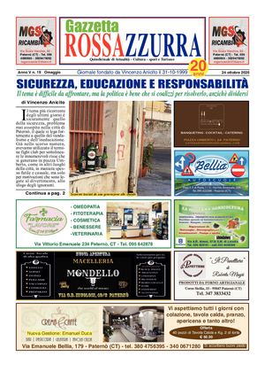 Gazzetta Rossazzurra Anno V N 19 Del 24 10 2020