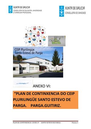 Anexo Vi Plan Continxencia Covid 19 Santo Estevo De Parga
