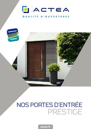 ACTEA Portes d'entrée Gamme Prestige