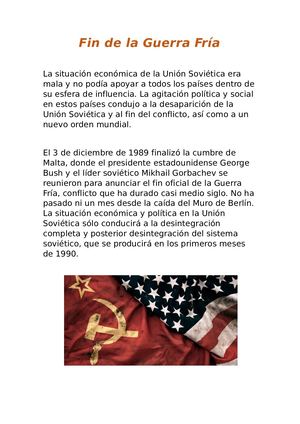 Fin De La Guerra Fría