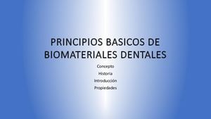 Principios Basicos De Biomateriales Dentales Teoria 2