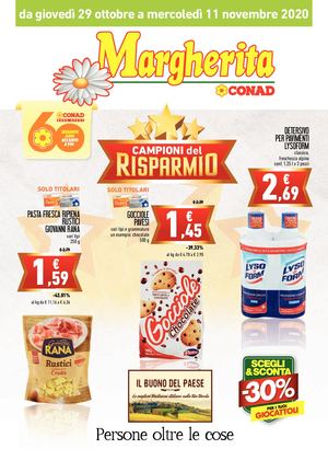 Volantino Conad Margherita Sardegna Nord Ovest 29 Ottobre 11 Novembre