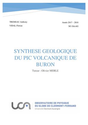 Pic De Buron Rapport Geologique