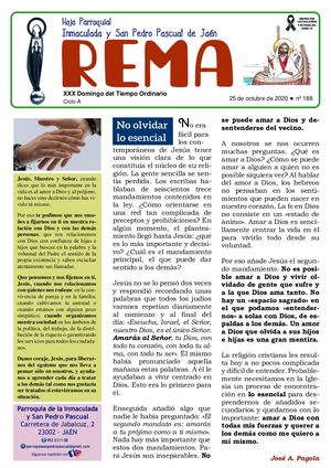 XXX Domingo del Tiempo Ordinario-25 octubre 2020