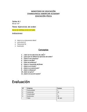 Taller De 10 Iiitrimestre P E