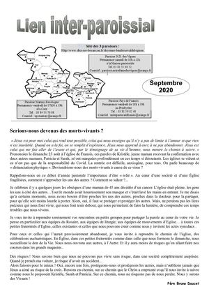 Lien Inter Paroissial Septembre 2020