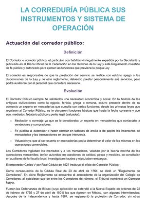 La Correduría Pública; Sus Instrumentos Y Sistema De Operación