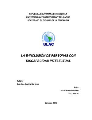 E-Inclusión de Personas con Discapacidad Intelectual