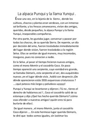 Fábula De Mayra Sara Del 5to B