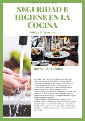 Boletin Informativo Seguridad e higiene en la cocina
