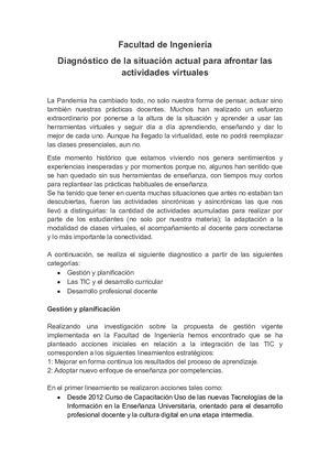 Diagnóstico de la situación actual Facultad de Ingeniería...