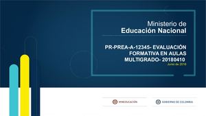 Anexo 0 Presentación Evaluacion Formativa Multigrado