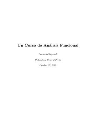 Un Curso De Análisis Funcional