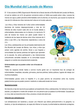 Material Día Mundial Del Lavado De Manos