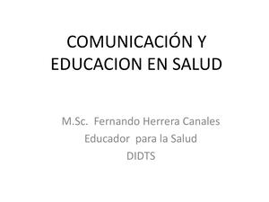 Comunicación Y Salud