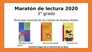 Maratón De Lectura 2020 3°