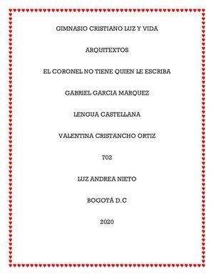 EL CORONEL NO TIENE QUIEN LE ESCRIBA