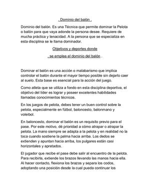 Dominio Del Balón