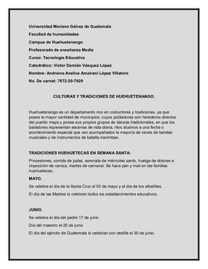 Tradiciones De Huehue