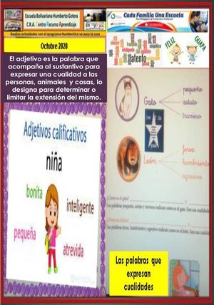 Escuela Bolv, Humberto Gotera Adjetivos