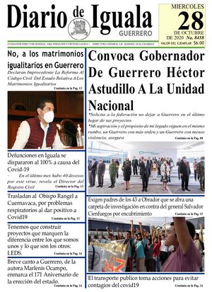 Miercoles 28 De Octubre De 2020 Diario De Iguala