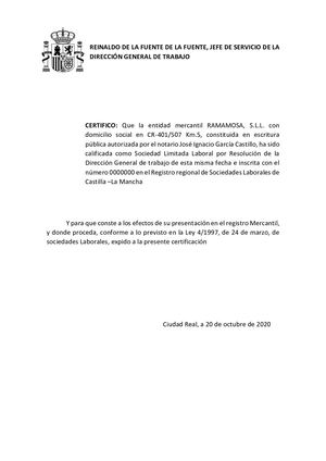 Certificado De Calificación Laboral