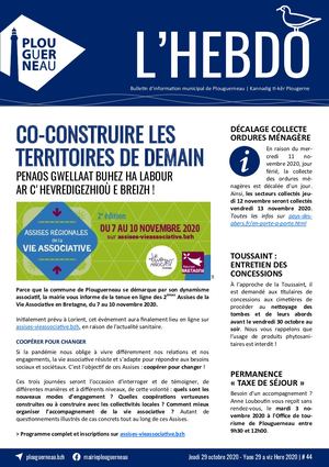 Bulletin d'information municipal n°44 - Octobre 2020 - Mairie de Plouguerneau