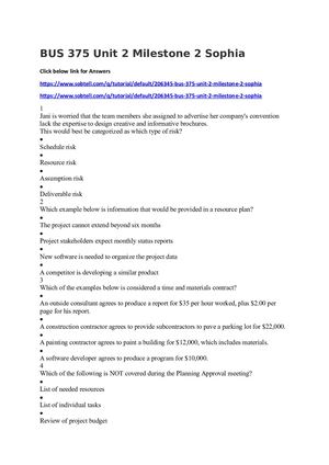 Bus 375 Unit 2 Milestone 2 Sophia