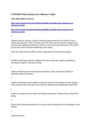 Comm1002 Public Speaking Unit 3 Milestone 3 Sophia