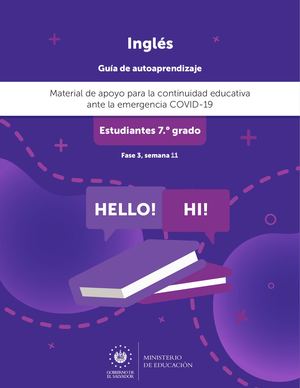 Guia Autoaprendizaje Estudiante 7mo Grado Ingles F3 S11