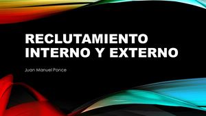Reclutamiento Interno Y Externo Empresa