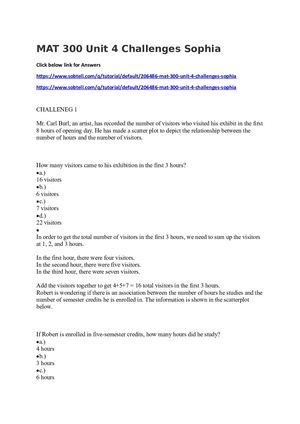 Mat 300 Unit 4 Challenges Sophia