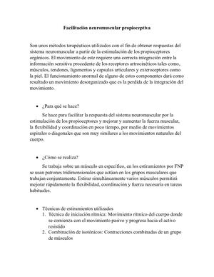 Facilitación Neuromuscular Propioceptiva