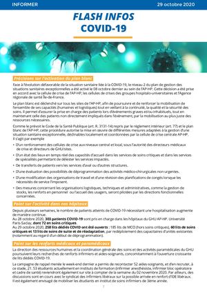 Flash Infos Covid 29102020